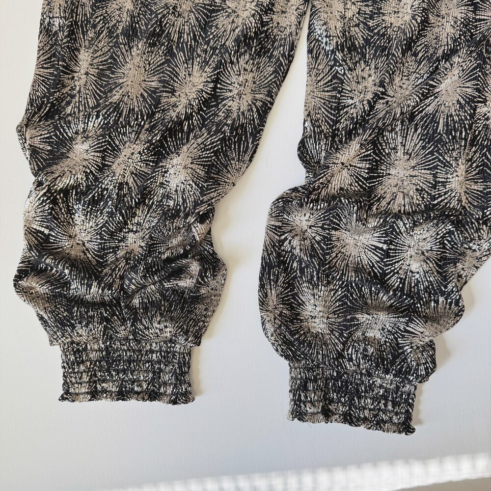 Antik Batik Free People Metallic Silver Pull On Jogger Grace Pants Size XS - Picture 4 of 9